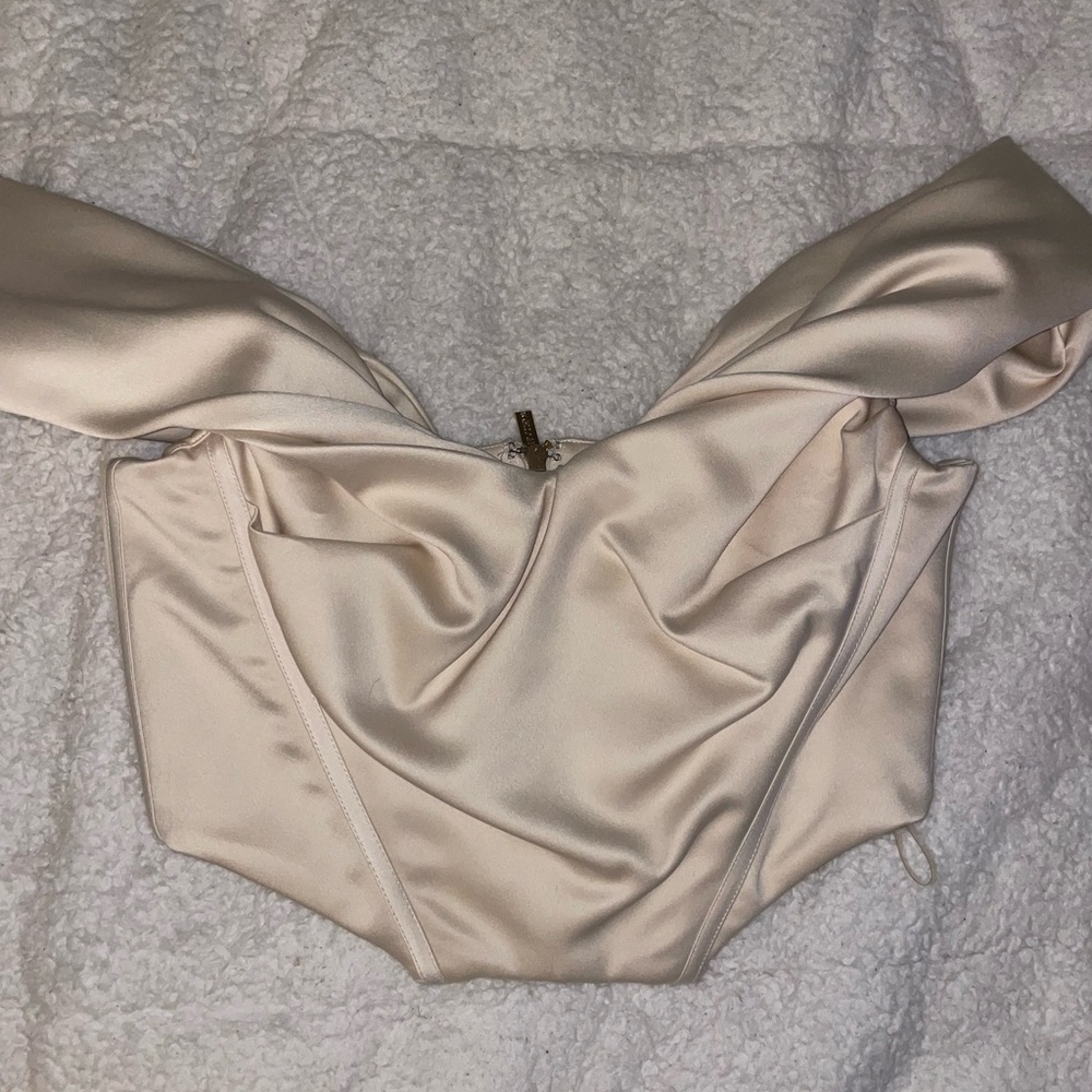 House of CB cropped, off the shoulder top